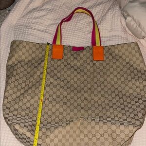 Gucci Beige and Pink Tote Bag